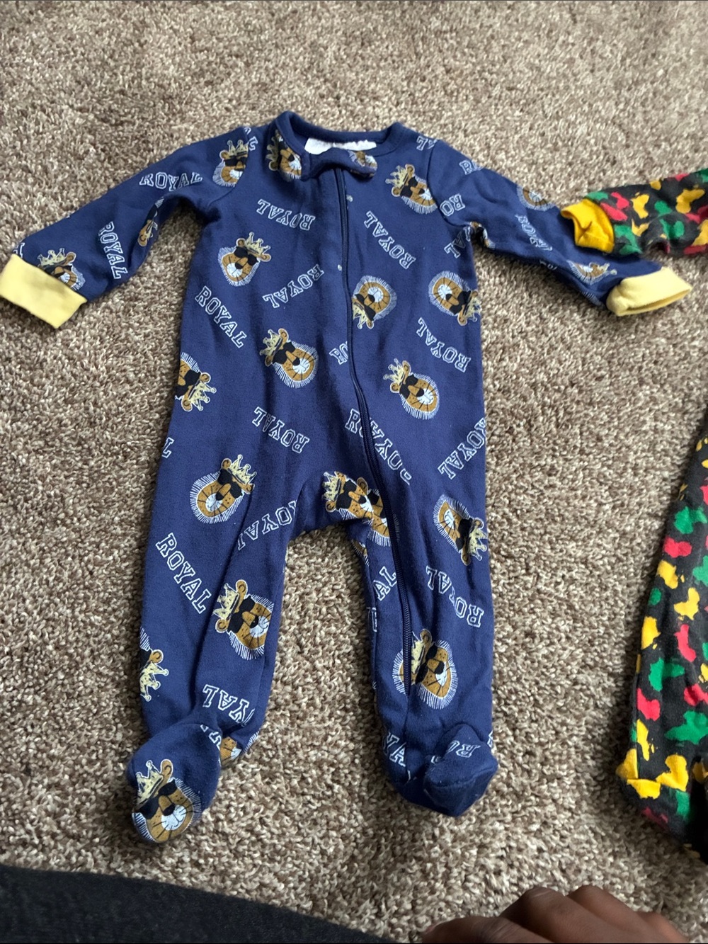 Two Kids  Footed One-Piece Pajamas